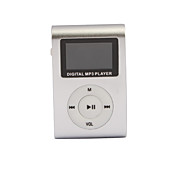 clip-on estilo 2GB 0.8 "lcd reproductor de mp3 con radio FM (plata)
