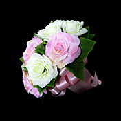 superbe satin de forme ronde mariée bouquet de mariage