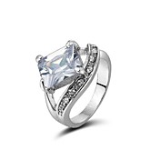 18K White Gold Plated Cubic Zirconia Ring (More Colors)