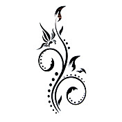 5 Stück Blume wasserdicht temporäres Tattoo (12,5 cm * 6,5 cm)