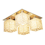 Modern Semi Flush Mount with 4 Lights in Square