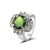 meraviglioso anello strass lega placcata più colori disponibili