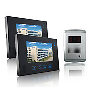 Wired Intercom 7 Inch Touch Screen Video Door Phone with Night Vision Camera (1 Camera To 2 Monitors)