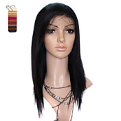 Full Lace Medium Long Yaki Straight 100% India Reme Hair Wig Multiple Colors To Choose