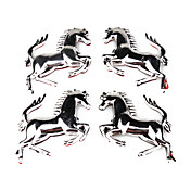 autocollant emblème de voiture - cheval de 4pcs