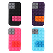 Silicon Block Case with Cable Wrap for iPhone 4