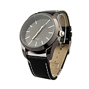 charmanten Damen Quarzwerk mit PU runde Form Armbanduhr (weitere Farben)