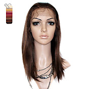 Full Lace Medium Long Silky Straight 100% India Reme Hair Wig Multiple Colors To Choose
