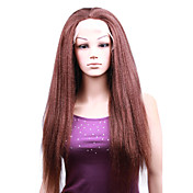 merletto pieno con la stirata sulla corona crespo rettilineo 20 "indian remy parrucca pizzo 5 colori da scegliere