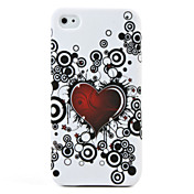 Мягкий защитный чехол "Сердце" для iPhone 4 (белый)