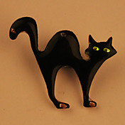 Cartoon clignotant badge magnétique (chat surprenant)