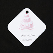 Personalized square tags - Cake (set of 36)