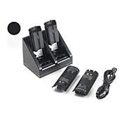 Dual USB Charging Station with 2 Rechargeable Batteries for Wii (2800mAh, Assorted Colors)