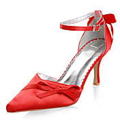 Satin Upper High Heel Closed-toes Special Occasion Shoes More Colors Available