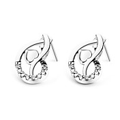Heart Within A Heart Crystal And Alloy Earrings