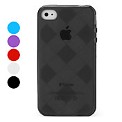 Carcasa en TPU de Cuadros para el iPhone 4 y 4S