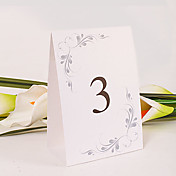 tabla personalizada de pie número de la tarjeta - elegancia simple (juego de 10)