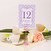 Personalized Table Number Card – Purple Dream (Set of 10)