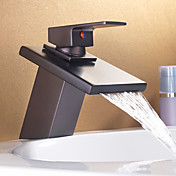 Antique Oil Rubbed Bronze Waterfall Bathroom Sink Faucet(Painting Finish)