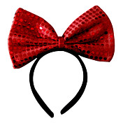Black Velvet With Sequined Bow Headband For Flower Girls (More Colors)