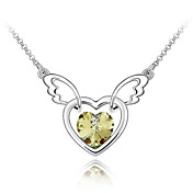 45-cm Flying Heart Austrian Crystal Necklace
