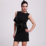 ts taille volant gaine robe sans manches