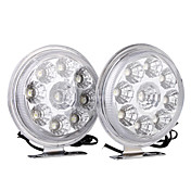 auto huomiovaloista (2 kpl, 9 led, valkoinen valo, vesitiivis)