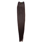 100% virgem cabelo remy máquina 18 polegadas feitos de seda cabelos lisos tecer