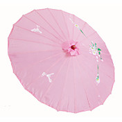 roze zijde parasol
