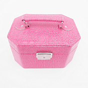 chic pink ottekantet smykkeskrin med Liftup låg