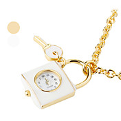 Frauen-Legierung Analog Quarz Halskette Uhr A118 (verschiedene Farben)