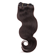 100% virgem cabelo remy máquina de 14 polegadas fez o corpo de onda cabelo tecer