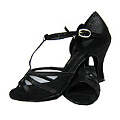 personnalisés deux tons de satin t-strap chaussures de performance de danse (plus de couleurs)