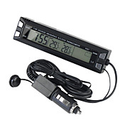 3 en 1 reloj de termómetro de la tensión del monitor digital de coches