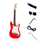 Strat Custom E-Gitarre mit Zubehör in rot / schwarz