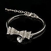 Bow Ladies' Rhinestone Charm Bracelet