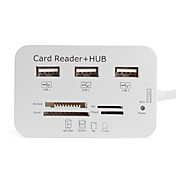 3-hub USB e memória ipad leitor de cartão e ipad 2 (branco)