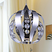 Crystal Pendant Light with 1 Light in Steel