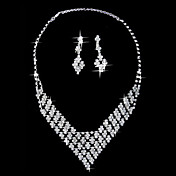 Gorgeous Rhinestone Two Piece Western Princess Ladies' Jewelry Set (45 cm)
