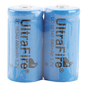 UltraFire LC 16340 3.7V 880mAh Rechargeable Li-ion Batteries (2-Pack Blue)