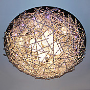 LED Flush Mount with 4 Lights in Artistic Style Chrome Finished