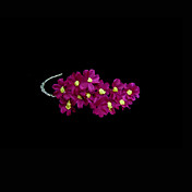 Fuchsia Flowers Wedding Bridal Headpiece