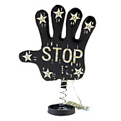 Black Palm Stop Sign Shake Car LED Warning Light