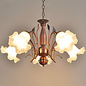 Lustre Cristal à 5 Lumières dans le style d'inspiration antique