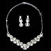 conjunto doce sonho branco pérola senhoras jóias, incluindo brincos e colar