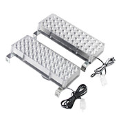 48 LED Red & Blue Car Flash Light (3 Flashing Modes, 1Pair)