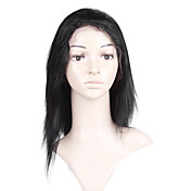 Glue-Less Hand-tied Lace Front Silky Straight 10 Inch Indian Remy Hair Wig