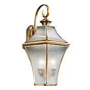 3 - licht gouden wand lampen met glazen kap