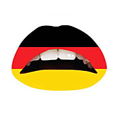 10 piezas de Alemania labios temporaty pegatina tatuaje