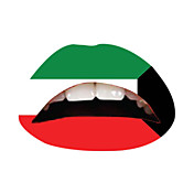 10 piezas de Kuwait por el labio temporaty pegatina tatuaje